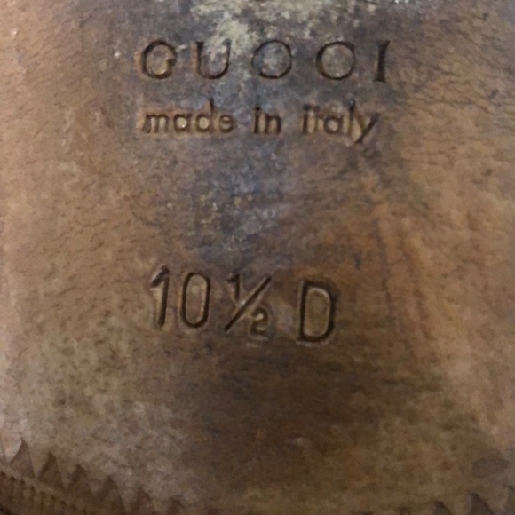 Gucci Authentic Mens Brown Leather Almond Toe Lace Up Oxford Dress Shoes Sz 10.5 - Picture 9 of 10